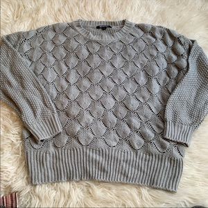 Grey sweater cable knit M
